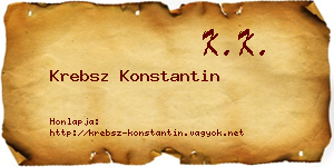 Krebsz Konstantin névjegykártya